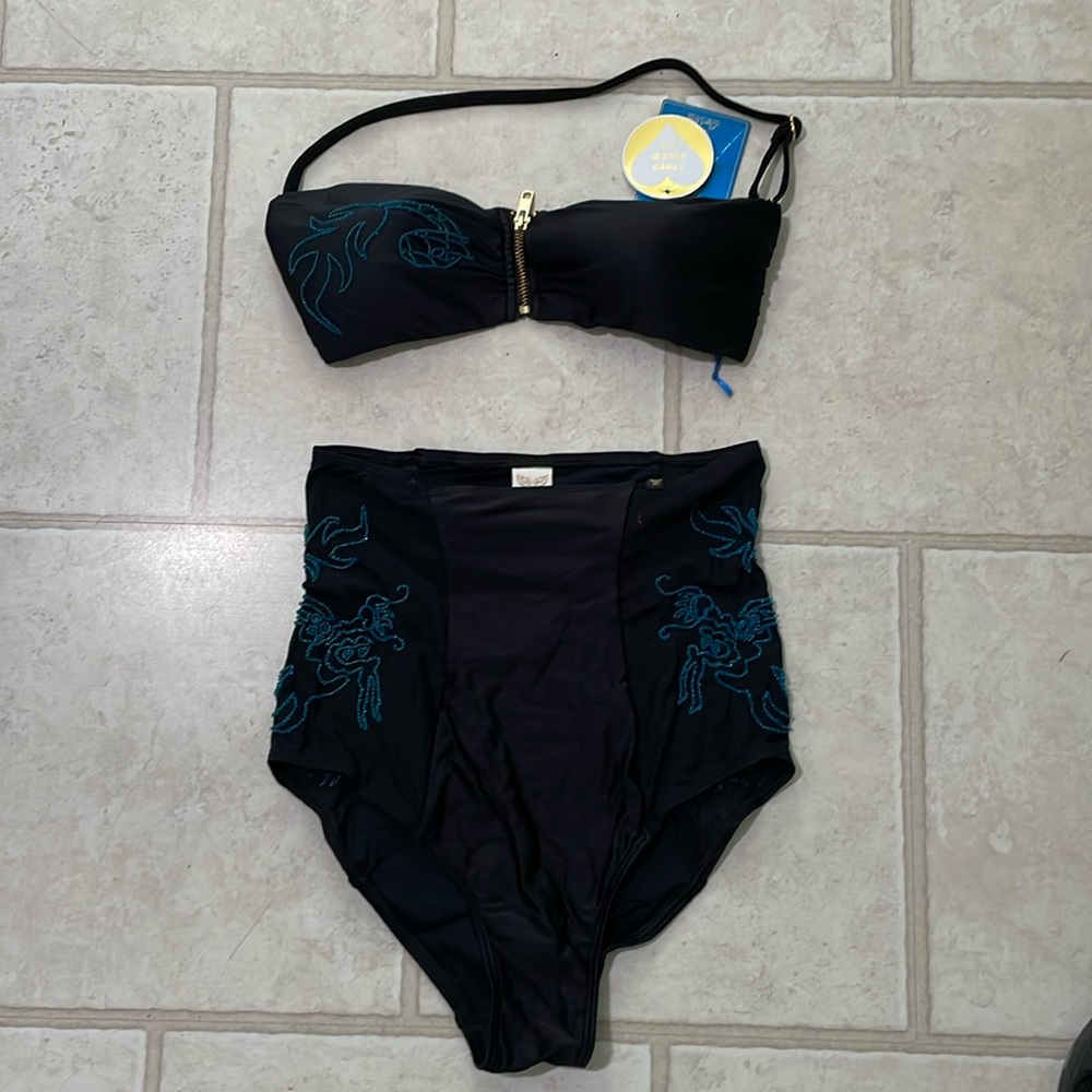 Lisa Blue Empress Swimwear Bikini NWT (sample)